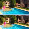 Kim (Les Marseillais en Thaïlande) topless à la piscine