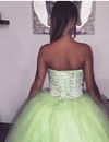  Ana&iuml;s Camizuli en robe de mari&eacute;e verte, le 26 janvier 2015 sur Instagram 