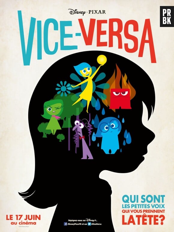 Vice-Versa sortira le 17 juin 2015 au cinéma