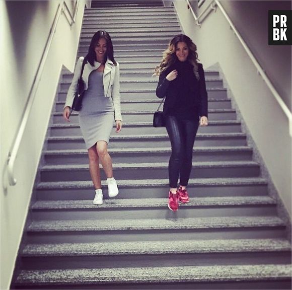 Emilie Nef Naf et Sidonie Biémont : deux wags sexy à Milan, avril 2015