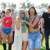 Kylie Jenner, ses cheveux verts et sa soeur Kendall Jenner au Festival Coachella le 10 avril 2015