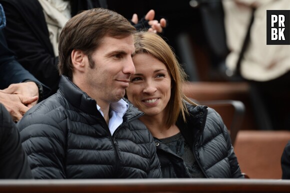 Isabelle Ithurburu et son mari Gonzalo Quesada pendant Roland Garros 2014