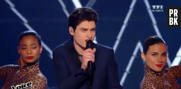 David Thibault pendant la finale de The Voice 4, le 25 avril 2015 sur TF1