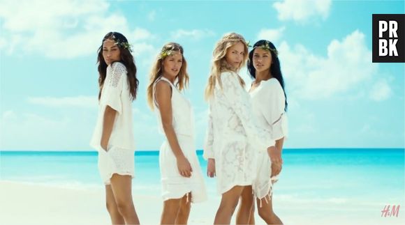 Natasha Poly, Doutzen Kroes, Adriana Lima et Joan Smalls sexy en bikini dans la nouvelle campagne H&M, été 2015