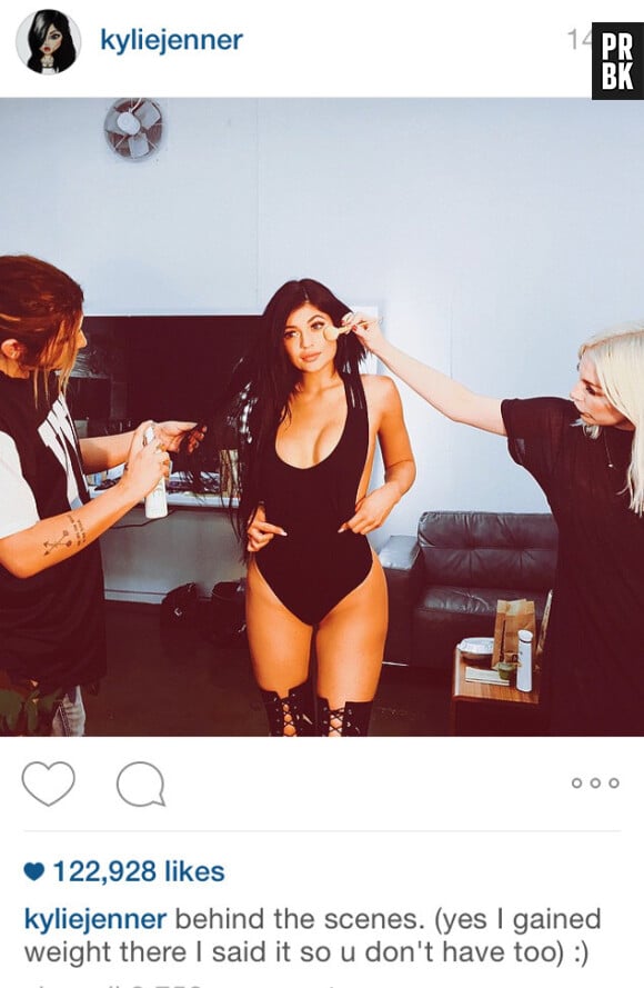 Kylie Jenner parle de sa prise de poids sur Instagram, le 16 mai 2015