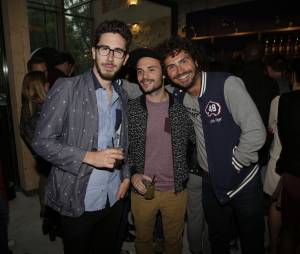 Kemar, Jérôme Niel et Maxime Musqua à la soirée d'ouverture du bar Signature by Grants à Paris, le 26 mai 2015