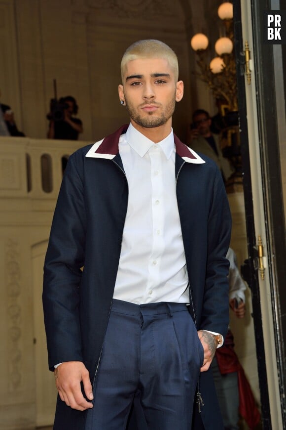 Zayn Malik avec ses cheveux blancs à Paris pour la Fashion Week homme, le 24 juin 2015