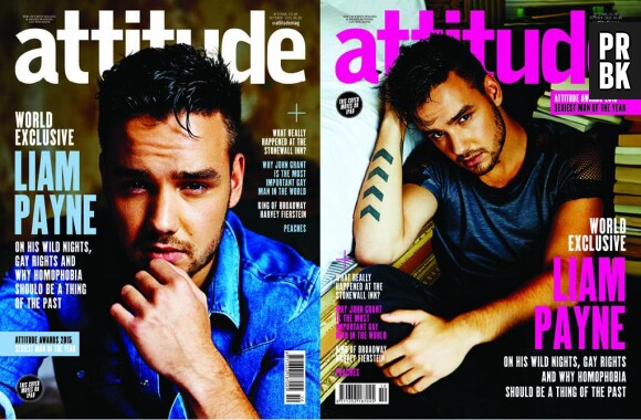 Liam Payne en couverture du magazine gay Attitude (octobre 2015)