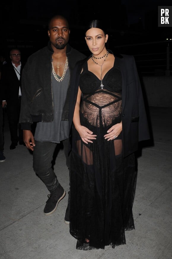 Kanye West et Kim Kardashian au Givenchy Fashion Show, le 11 septembre 2015
