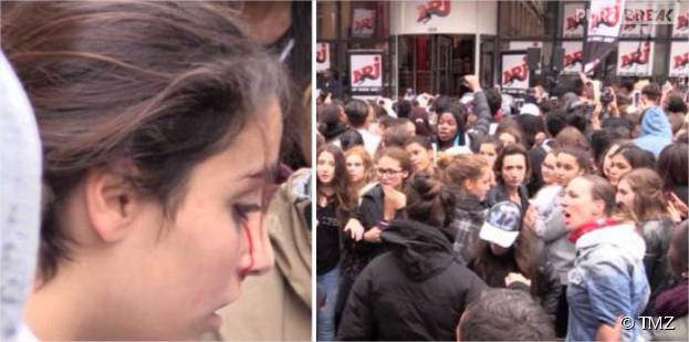 Justin Bieber : après une bagarre, une fan finit le nez en sang à Paris, le 16 septembre 2015