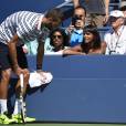 Shy'm soutient Benoît Paire à l'US Open le 6 septembre 2015 lors de son match face à Jo-Wilfried Tsonga