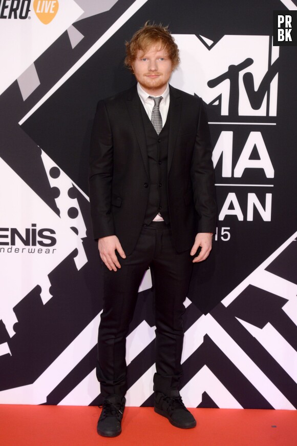 Ed Sheeran aux MTV EMA 2015, le 25 octobre, à Milan