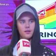 Justin Bieber quitte le studio de Vodafone Yu en pleine interview le 28 octobre 2015