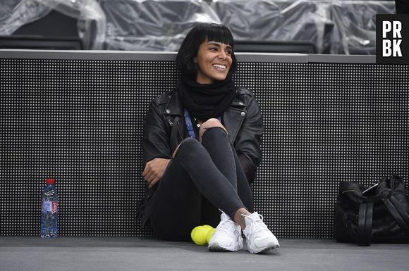 Shy'm venue soutenir son petit ami Benoît Paire au tournoi BNP Paris Masters à Bercy, le 2 novembre 2015