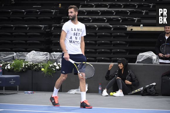 Shy'm venue soutenir son petit ami Benoît Paire au tournoi BNP Paris Masters à Bercy, le 2 novembre 2015