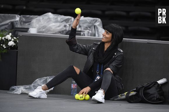 Shy'm venue soutenir son petit ami Benoît Paire au tournoi BNP Paris Masters à Bercy, le 2 novembre 2015