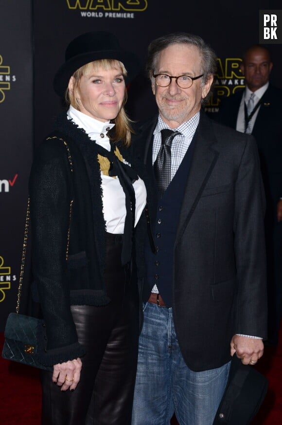 Steven Spielberg et sa femme à l'avant-première de Star Wars 7, le 14 décembre 2015 à Los Angeles