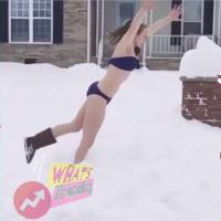 #SnowChallenge : pendant Snowzilla, les Américains plongent dans la neige... en maillot de bain !