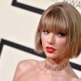 Taylor Swift : nouvelle coupe de cheveux pour la gagnante des Grammy Awards 2016, au Staples Center de Los Angeles, le 15 février 2016
