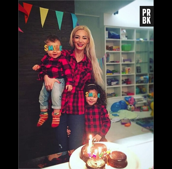 Emilie Nef Naf avec ses enfants Menzo et Maëlla sur Instagram