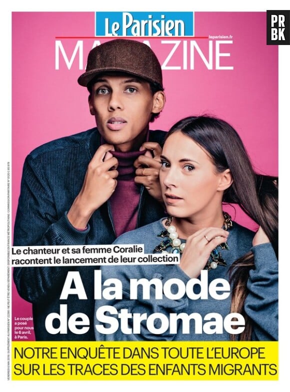 Stromae et sa femme Coralie en Une du Parisien Magazine