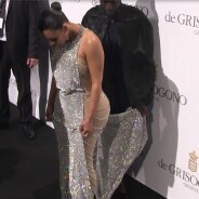 Kim Kardashian en galère avec sa robe longue et moulante au Festival de Cannes 2016