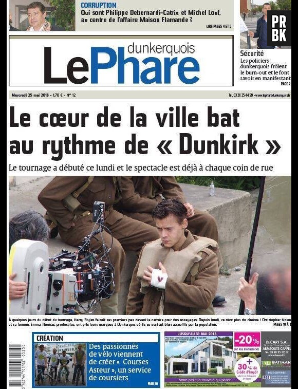 Découvrez la première photo de Harry Styles sur le tournage de Dunkirk