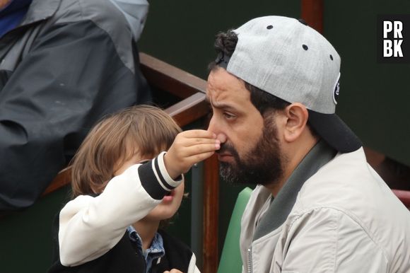 Cyril Hanouna et son fils à Roland Garros 2016 pour la finale dames le 4 juin 2016