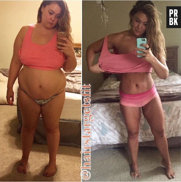 Une ancienne obèse nommée Justine McCabe perd 56 kilos grâce à des selfies.