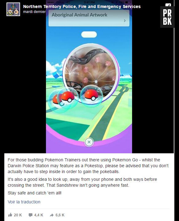 Pokémon GO : le message d'un commissariat australien pour que les joueurs arrêtent d'entrer dans le poste de police pour capturer des Poékmons