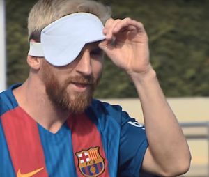 Lionel Messi et l'équipe du FC Barcelone affrontent l'équipe d'Espagne malvoyante