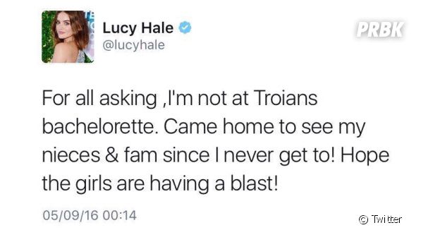 Lucy Hale répond aux rumeurs de tensions avec Troian Bellisario sur Twitter