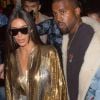 Kim Kardashian et Kanye West pendant la Fashion Week parisienne, avant l'agression.