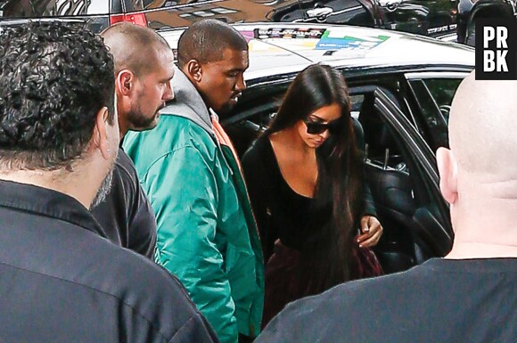Kim Kardashian et Kanye West de retour à New York après l'agression.