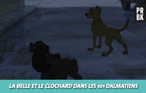Disney : La belle et le clochard dans Les 101 dalmatiens