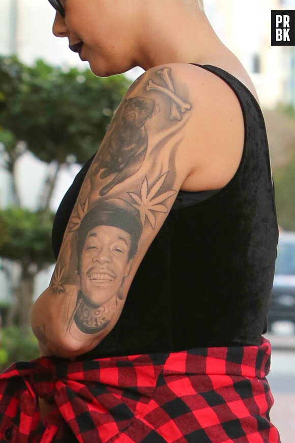 Amber Rose : son tatouage est le visage de son ex, Wiz Khalifa