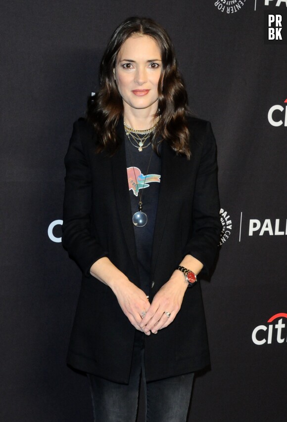 Winona Ryder au panel de Stranger Things au PaleyFest le 24 mars 2018 à Los Angeles