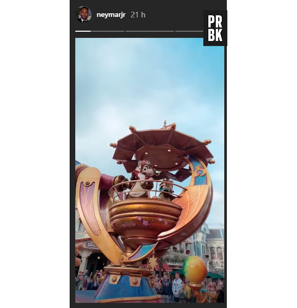 Neymar dévoile des images de la parade de Disneyland Paris sur Instagram Stories