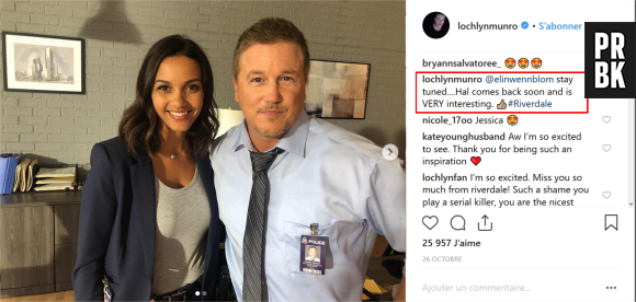 Riverdale saison 3 : Lochlyn Munro annonce son retour sur Instagram