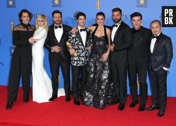 L'équipe de The Assassination of Gianni Versace aux Golden Globes le 6 janvier 2019