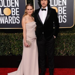 Adam Driver et sa femme Joanne Tucker sur le tapis rouge des Golden Globes le 6 janvier 2019