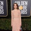 Emma Stone sur le tapis rouge des Golden Globes le 6 janvier 2019