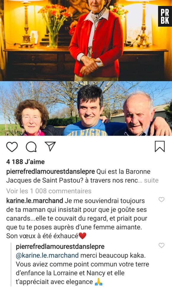 L'amour est dans le pré : un ancien candidat en deuil, Karine Le Marchand le soutient