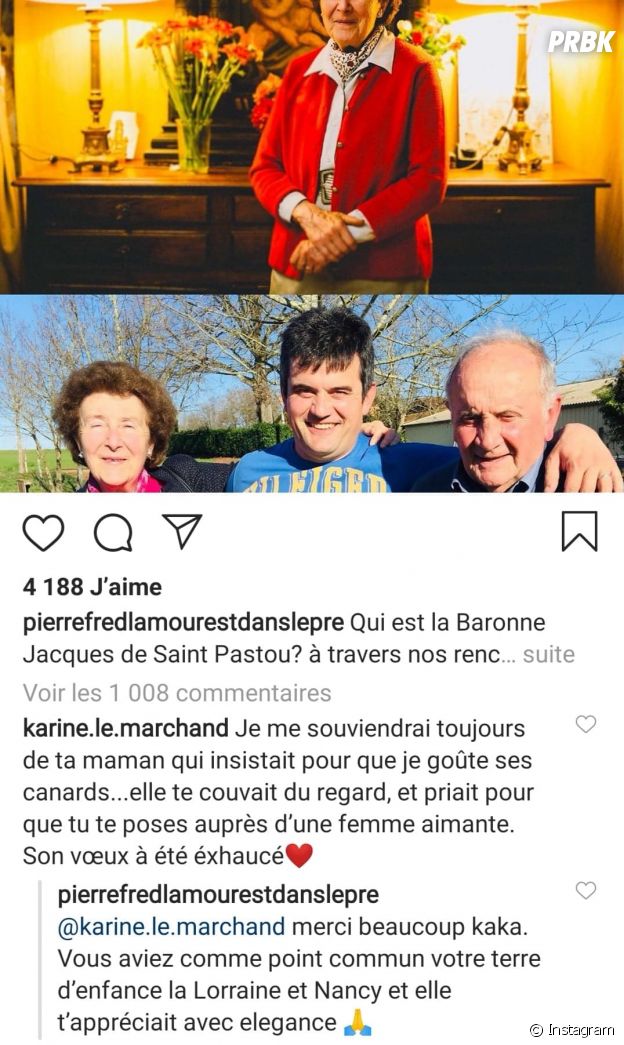L'amour est dans le pré : un ancien candidat en deuil, Karine Le Marchand le soutient