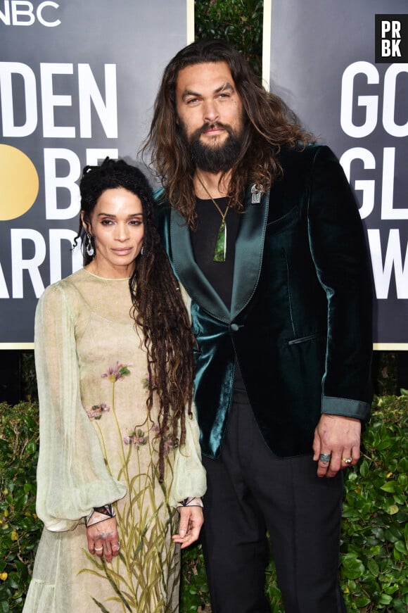 Lisa Bonet et Jason Momoa sur le tapis rouge des Golden Globes 2020 le 5 janvier à Los Angeles