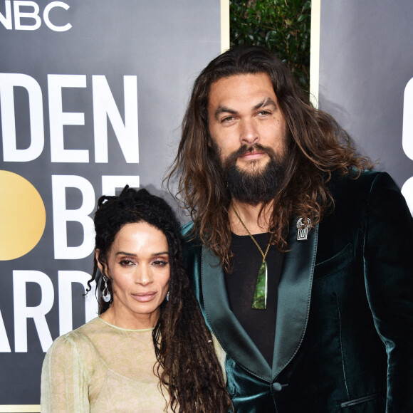 Lisa Bonet et Jason Momoa sur le tapis rouge des Golden Globes 2020 le 5 janvier à Los Angeles