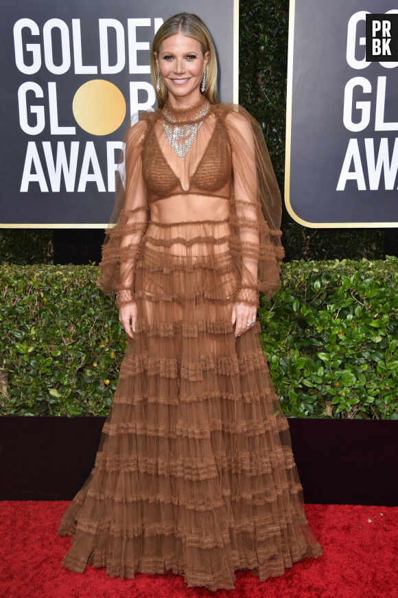 Gwyneth Paltrow sur le tapis rouge des Golden Globes 2020 le 5 janvier à Los Angeles