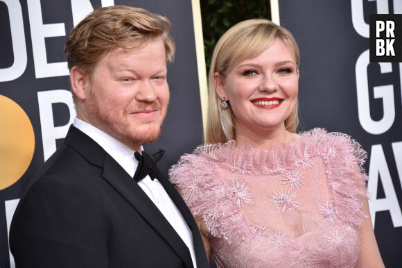 Jesse Plemons et Kirsten Dunst sur le tapis rouge des Golden Globes 2020 le 5 janvier à Los Angeles