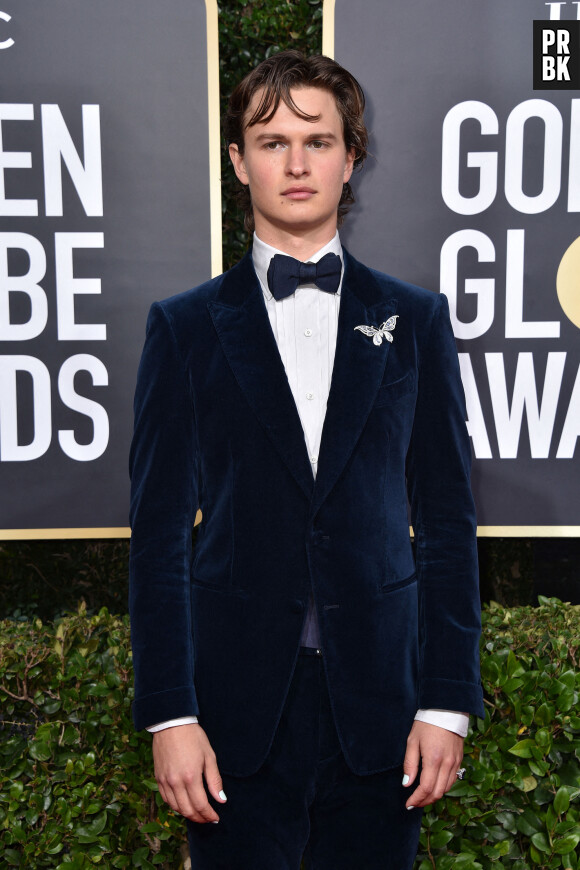 Ansel Elgort sur le tapis rouge des Golden Globes 2020 le 5 janvier à Los Angeles