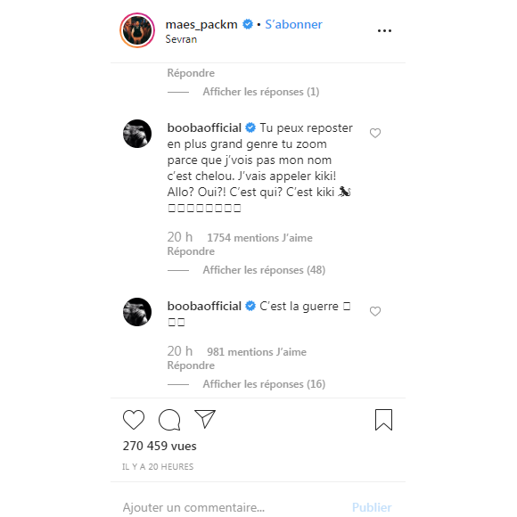 Booba déclare la guerre à Maes